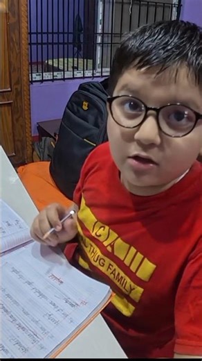 My kid doing his home assignment #assignment #homework