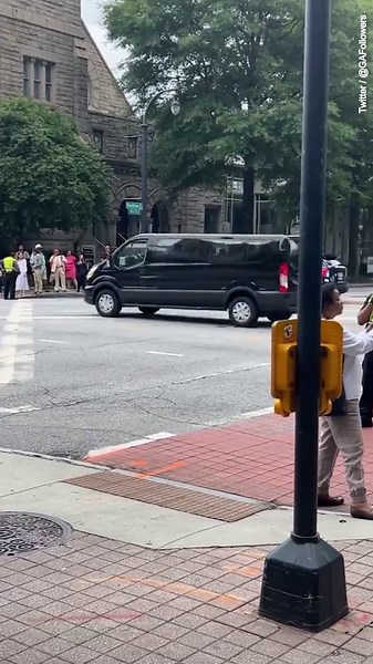 Small turnout came to see Biden's motorcade in Atlanta ahead of Morehouse speech