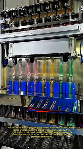 This Machine Fills & Seals 10 Tubes at Once… Insane Speed!