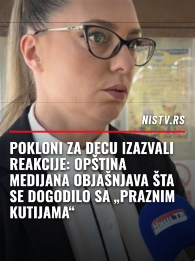 Pokloni za decu izazvali reakcije: Opština Medijana objašnjava šta se dogodilo sa „praznim kutijama“ Nakon manifestacije „Prolećni izazov“ u okviru projekta „Medijana – vesnik čistog grada“, roditelji su reagovali zbog tvrdnji da su pojedina deca umesto najavljenih satića dobila prazne kutije. Većnica za socijalna pitanja GO Medijana Marijana Šatara kaže da su nedostajala dva sata, da je problem odmah prijavljen i rešen, kao i da će deca dobiti poklone u najkraćem roku. #Niš #Medijana #GOmedijan