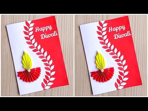 Diwali card making ideas easy / DIY Diwali greeting card / Beautiful handmade Diwali card Idea