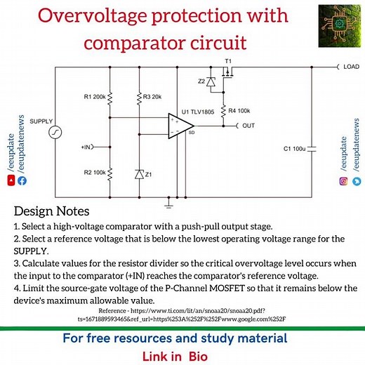 Overvoltage protection with comparator circuit