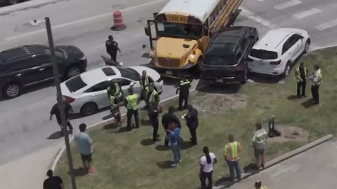 School bus driver, 5 others injured in multi-vehicle crash on West Lake Houston Parkway