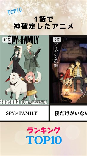 1話で神確定したアニメランキングTOP10 #アニメ #神アニメ #アニメランキング #1話神回 #アニメ沼 #一気見確定 #おすすめにのりたい #バズれ #shorts #fyp #進撃の巨人