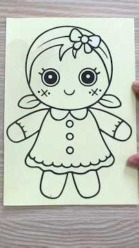 Cute doll sand painting tutorial #short #tranhcat #bupbe #sandpainting #chimxinhchannel