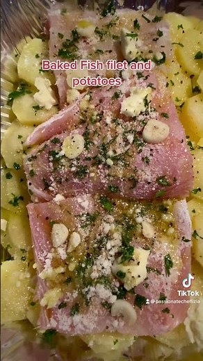 Corvina fish filet and potatoes! Let’s Cook! 👩🏻‍🍳 #fishrecipe #easyrecipe #tiktokfood
