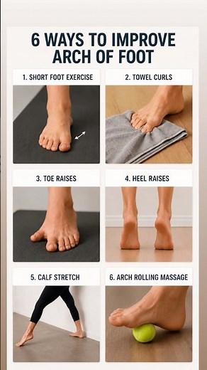 6 Easy Exercises to Improve Foot Arch 👣