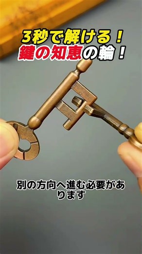 3秒で解ける！ 鍵の知恵の輪！ #知恵の輪 #パズル #頭の体操 #謎解き #脳トレ