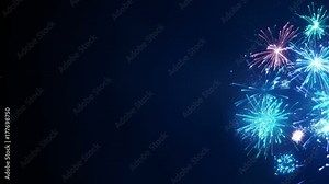 Blue fireworks on edge