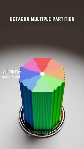Watch Colorful Octagon Structure Satisfying Demolition 18081 Hexagonal Prism #satisfying #animation #blender #simulation #satisfying #3danimation #usa