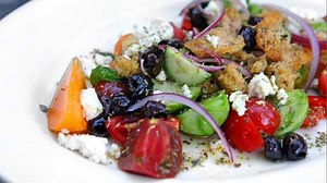 Greek Salad with Croutons