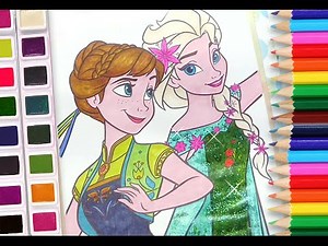 Elsa and Anna coloring book Disney Frozen coloring pages for kids