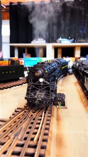 Black Beast on the Rails! 🚂 Steam Locomotive with REAL Smoke Effect | Model Train Junction #shorts