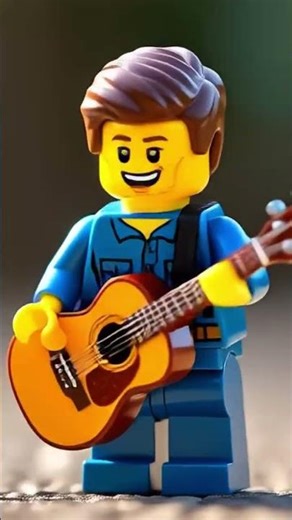 Lego man plays the guitar 🎸 #music #animation #relax #relaxing #lofi #lego