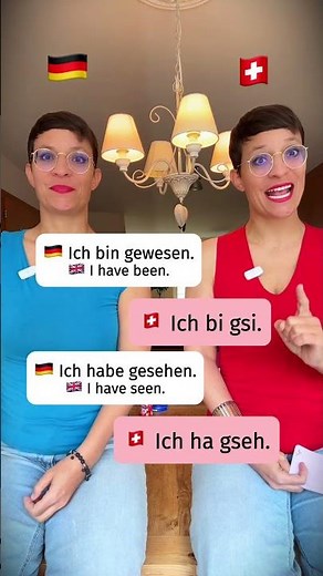 😬 German VS Swiss German - Perfect Tense #shorts