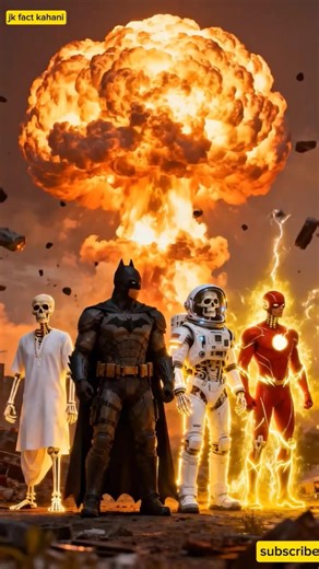 Batman Suit vs Space Suit vs Flash 😳💥 Nuclear Blast Survival Challenge 💀⚡