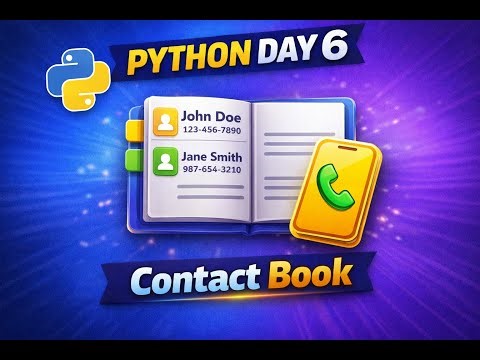 Day 6 of 365 Python Challenge | Contact Book App in Python