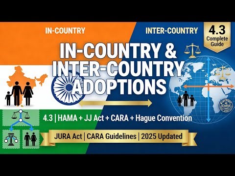 4.3 In Country Vs Inter Country Adoption | HAMA + JJ Act + CARA + Hague Convention
