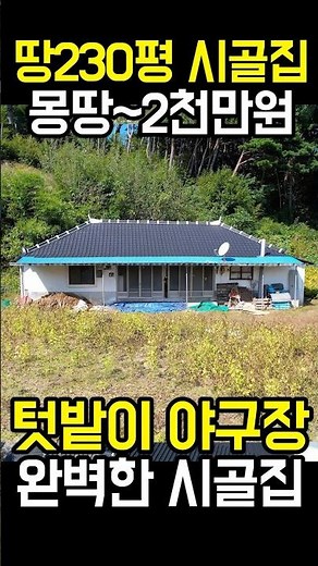 땅230평 2천만원 시골집