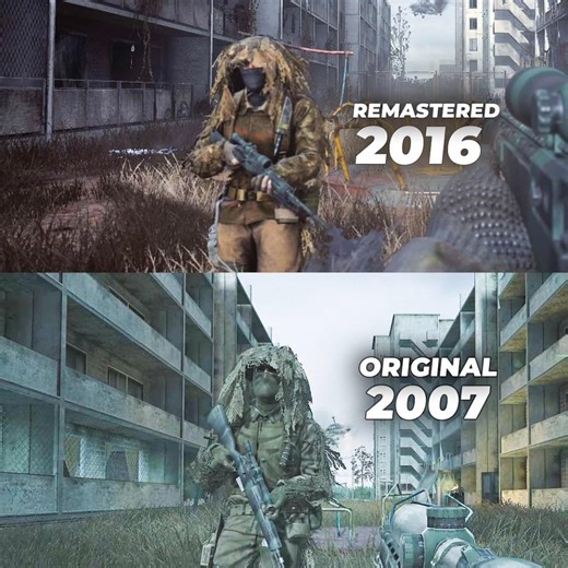 MW Remastered vs Original 2007 MacMillan Helicopter Scene Comparison #cod