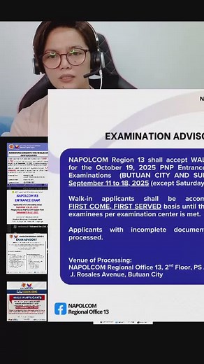 walk-in sa butuan city, caraga (region 13) #tiktoklive #napolcom #napolcom2025 #coachvi #livehighlights