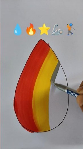 Satisfying creative art 💧🔥⭐🦾🏌️#shorts #creativeartemoji #trending #viralvideo #kidsart #learn