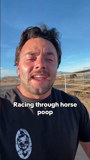 Horse poop racing
