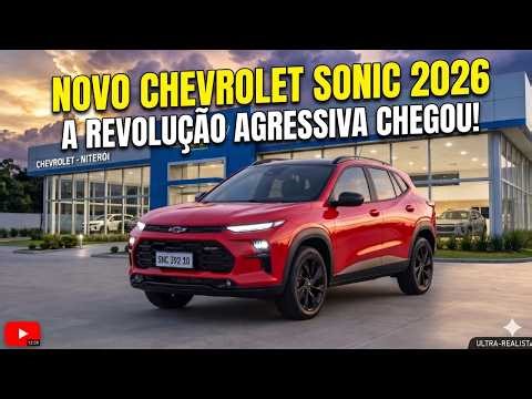 Chevrolet Sonic 2026 aparece oficial e mira Fastback e Nivus: tudo sobre o novo SUV da GM
