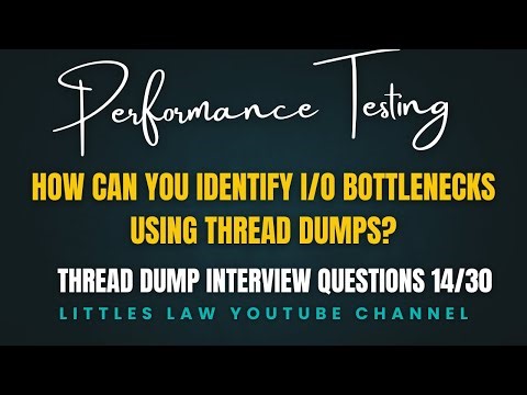 14/30: How can you identify IO bottlenecks using thread dumps? #threaddumpsinterviewquestion