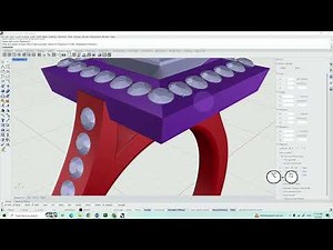 Learn Rhino 8 Jewelry Design: Halo Princess Cut Ring Tutorial (Part 22)