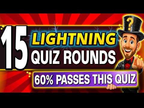 15 SUPER FUN Lightning Trivia Quiz Questions EVERYONE Can Beat!