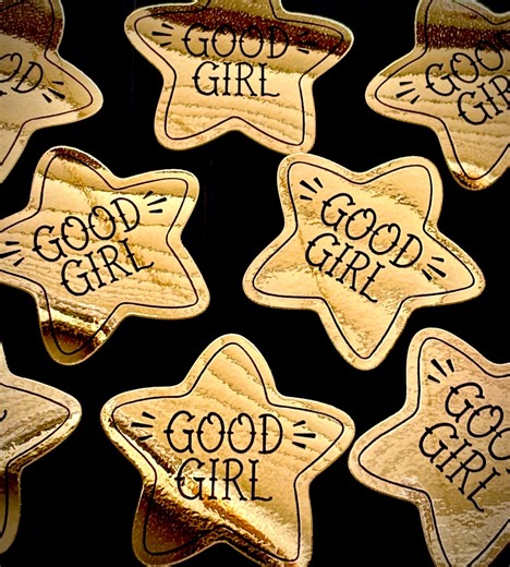 Good Girl Gold Star Waterproof Sticker - Etsy
