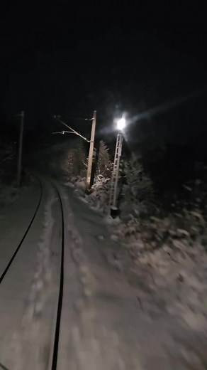 Livezi Ciuc 🚄🚄🚄@Iacob Cristi Iulian #cfr #traindriversview #nighttrain #snow
