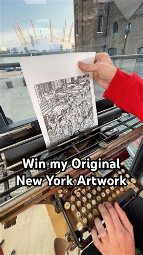 WEEKS of typing New York's Most Famous Street | ASMR Art #art #satisfying