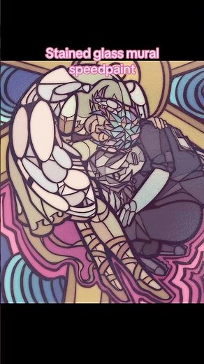 Stained glass speedpaint #art #originacharacter #digitalart #artist #drawingprocess #digitaldrawing
