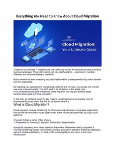 Everything You Need to Know About Cloud Migration