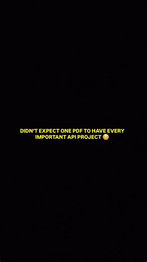 Tishant Agrawal | 🤯 Stop wasting time searching for project ideas — I just found the ultimate API Projects PDF! It has ready-to-build, high-impact API... | Instagram