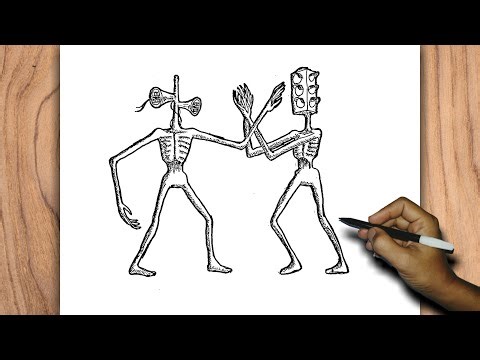 How to Draw Siren Head vs Traffic Light Head