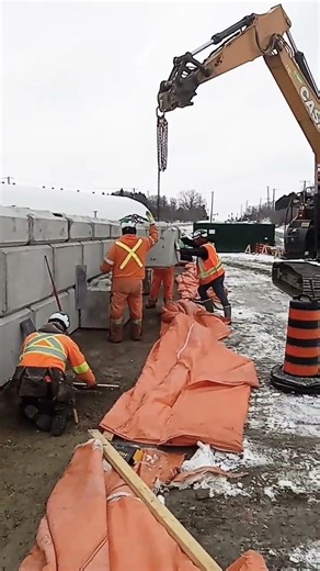 Lock Blocks installation for a Salt storage building