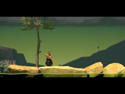 Playing getting over it with bennet foddy and beating the game