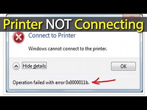 Share Printer Not Connecting || Operation failed with error 0x0000011b || Win 10 /11 & Windows 7
