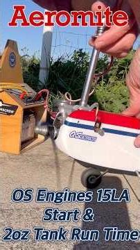 Aeromite RC Balsa Plane built off plans, OS 15LA glow engine run and tank test times