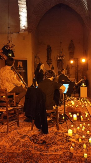 a-la-vò on Instagram: "From our concert at the beautiful Chapelle de Juhègues in Torreilles 🇫🇷 , for the Festival Musiques en Balade. Here we play an arrangement of a sicilian classic, Terra Ca Nun Senti @albaarmengou on voice (and trumpet) @vicente.lopez__ on guitar @trameltramiel on percussion @peppecampisi91 on double bass and arrangement You can find this tune on our debut album Terra Ca Nun Senti (link in bio)!"