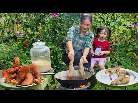 Crispy Boneless Pork Leg Recipe | Selling at Market & Dinner With My Daughter | Ly Phuc An