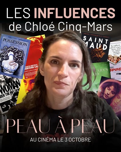 🤩 PEAU À PEAU est à vous dans une semaine ! Avant de découvir le film, la réalisatrice Chloé Cinq-Mars nous partage ses inspirations 💡 Avec en vedette Rose-Marie Perreault, Marie Bélanger, Simon Landry-Désy et Saladin Dellers, PEAU À PEAU prend l'affiche le 3 octobre prochain 🎬 | Peau à peau