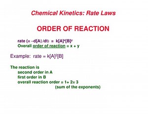 Chemical Kinetics: Rate Laws ORDER OF REACTION - SlideServe