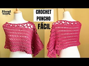 How to Crochet an Easy Poncho | Trendy Fashion | All Sizes