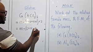 Relative Formula Mass | Jacob Sichamba Online Math