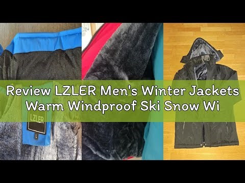Review LZLER Men's Winter Jackets Warm Windproof Ski Snow Winter Coats Waterproof Fleece Windbreaker