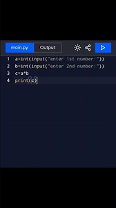 Python code to multiply a number given by the user #python